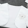 thumbnail image 5 of Rswnyirn Kids Wedding Flower Girls Dress Cardigan Bolero Shrug Ball Gowns Cover Up White 9-10, 5 of 7