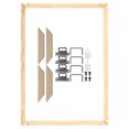 thumbnail image 1 of Unique Bargains Canvas Stretcher Bars Kit, 18x10 Inch Rectangle Solid Wood Frame for Paint, Prints, Oil Paintings, Wood Color, 1 of 5