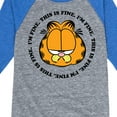 thumbnail image 3 of Garfield - I'm Fine This Is Fine - Toddler & Youth Raglan Graphic T-Shirt, 3 of 4