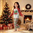 thumbnail image 2 of TBKOMH Christmas Sleepwear Family Matching Pajamas Sets Tree Print Holiday Loungewear Long Sleeve Crew Neck Sleepwear Festive Plaid PJs for Xmas Party Winter, 2 of 5