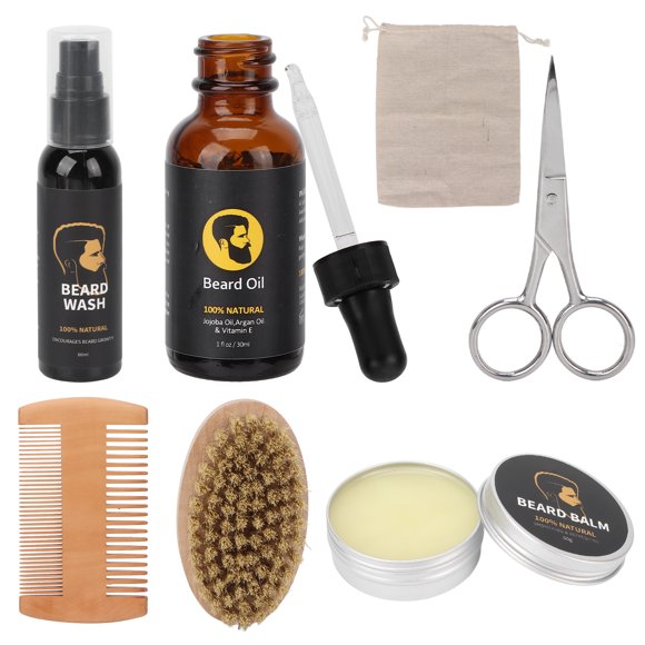 Beard Growth Kit, Repair Damaged Beard Beard Grooming Set  For Home For Men