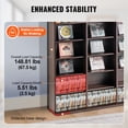 thumbnail image 3 of VEVOR Armoire de Rangement Multimédia 9 Niveaux Tablettes DVD Ajustables 756 CD Espresso, 3 of 9