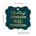 thumbnail image 7 of Inkdotpot Pack Of 100 Good Bye Tension Hello Pension Retirement Paper Tags DIY Craft Bracket Shape Real Gold Foil Hang Tags, 7 of 7