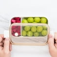 thumbnail image 4 of Harpi Lunch Box for Women, Lunch Containers for Adults Men, Refrigerator Sealed Compartment Fruit Fresh-keeping Box Transparent with Lid Portable Microwave-heated Lunch Box Lunch Box, 4 of 7