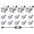 thumbnail image 2 of pitrice 14 Pcs LED Deck Light 12V Underground Lamp Garden Stair Pathway Landscape Lighting Waterproof IP65 Spotlight, 2 of 9