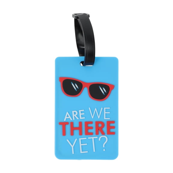 Unique Bargains 1 Pc Glasses Pattern Luggage Tag for Travelling Blue