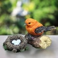 thumbnail image 3 of pitrice Miniature Bird Statue Arts Crafts Bird Animal Model Ornament Decor 2Pcs A, 3 of 8