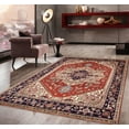 thumbnail image 3 of Pasargad Home Serapi 6' x 6' Hand-Knotted Wool Rust/Navy Rug - All Ages, Indoors, 3 of 3