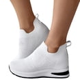 thumbnail image 3 of NOKIO Comfortable Ladies' Leisure Shoes Women'S Slip-On Athleisure Shoes Women Casual Shoes Breathable Flat Sole Inner Elevated Sports Shoes Comfortable Fit Single Shoes Large Women Fashion Shoes, 3 of 6
