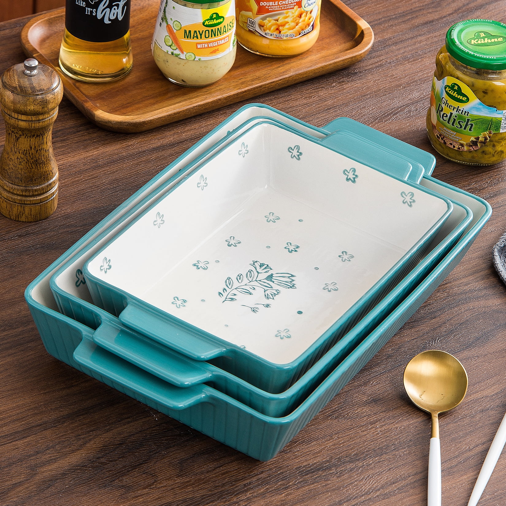 Baking Dish Casserole Dish 3pcs Lasagna Pan Bakeware Sets Baking