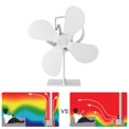 thumbnail image 4 of Ventilador De Calor De Chimenea De Aleación De Aluminio De Calefacción Eléctrica, Ventilador De Estufa Portátil De 4 Aspas, Accesorios De Chimenea Para Distribución De Calor Cergrey Portable Fireplace Fan, 4 of 8