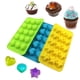 thumbnail image 1 of Juego de 3 moldes de ositos de goma/chocolate de silicona, caramelos de silicona LFGB sin BPA, moldes de chocolate: formas de corazón, estrella y concha para niños, 1 of 6