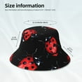 thumbnail image 6 of Naloa Beautiful Red Ladybug Reflective Double-Sided Bucket Hat, Sun Hat, Soft and Breathable for Gardening, Beaching, Camping, Hiking, Fishing, 6 of 9