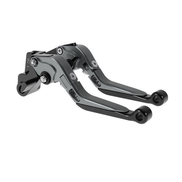 Palanca de freno y embrague corta larga para Kawasaki ER-5 2004-2005, palanca de manillar de motocicleta ajustable, aleación de aluminio, mango de titanio con extremo negro