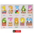 thumbnail image 1 of Wooden Children's Hand-held Board Animal Digital Three-dimensional Puzzle Puzzle Building Blocks Doll Toys Stall, 1 of 6