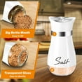 thumbnail image 3 of BZUEPRS Salt and Pepper Shakers Set,4 oz Glass Bottom Salt Pepper Shaker with Stainless Steel Lid for Kitchen Cooking Table, RV, Camp,BBQ Refillable Design, 3 of 14