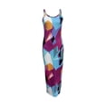 thumbnail image 3 of Women's Sleeveless Floral Print Maxi Dress,Bodycon with V-Neck, backless dress Casual Wear Spaghetti Strap Womenswear dress, 3 of 6