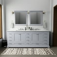 thumbnail image 6 of Dark Grey Bathroom Vanity With Marble Top - 84 In. W X 22 D, Solid Wood, 14 Drawers, 2 Cabinets, Scratch And Stain & Double Bath Top, Drawers, 6 of 6