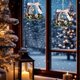 thumbnail image 4 of ¡Compra Ahora y Ahorra!, Hermosas decoraciones navideñas, mini coronas, campanas, ventanas, porches, árboles de Navidad colgantes, regalos de decoración navideña para el hogar Akmoler, 4 of 9