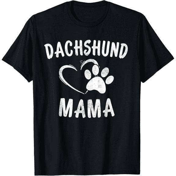Women's Dachshund Mama Gift Pet Weenie Lover Apparel Dog Doxie Mom T-Shirt