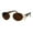 tortoise brown, variant on Mens Metal Emblem Luxury 90s Gangster Rapper OG Oval Round Sunglasses Gold Brown