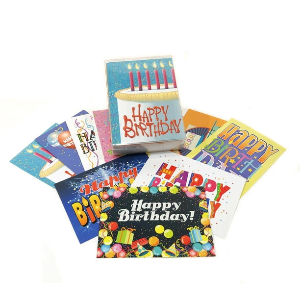Super Value Birthday Card Assorted Pack Set of 36 Cards & Envelopes