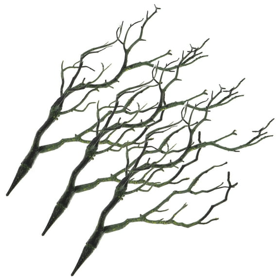 3 Pcs for Vases Dried Tree Stems Lifelike Branches 35x15x1cm Green