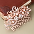 thumbnail image 4 of Miangastore Coiffe de Mariée Lot de 1 Or Rose Perle Dorée Strass pour Occasions Formelles, 4 of 8