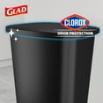 thumbnail image 3 of Glad Kitchen Trash Can with Lid, Stainless Foot Pedal and Garbage Bag Rings, 20 Gal, Black, 3 of 13