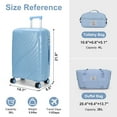thumbnail image 3 of Zimtown 3 Piece Carry-on Luggage Sets, PP Hardside Suitcase Set with Spinner Wheels, Portable Travel Bag and Toiletry Bag, Blue, 3 of 8