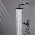 thumbnail image 4 of Simple black brass shower system with wall mounted design Two handles Dual control for Hot & Cold 2-function hidden bathroom Tap My Lux Decor Round, 4 of 12