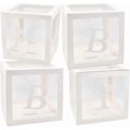 thumbnail image 2 of Baby Shower Boxes Party Decorations, 4-Pack Transparent Balloons Boxes Dcor with BABY Letters Blocks for Boys Girls Baby Shower Decorations Gender Rev, 2 of 4