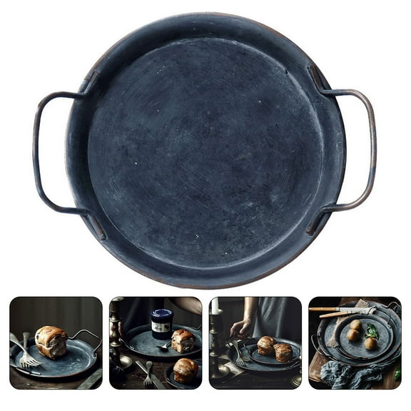 HEALEEP 1Pc Rectangular Iron Tray For Serving And Organizing 24x0.3937x20x0.3937in