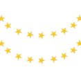thumbnail image 1 of Guirnalda de estrellas doradas de 2 m, 2 unidades, banderín de papel dorado navideño, guirnalda de estrellitas para decoración de fiestas navideñas, bodas y baby showers (dorado brillante)., 1 of 8