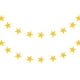 thumbnail image 1 of Guirnalda de estrellas doradas de 2 m, 2 unidades, banderín de papel dorado navideño, guirnalda de estrellitas para decoración de fiestas navideñas, bodas y baby showers (dorado brillante)., 1 of 8