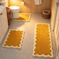 thumbnail image 5 of Juego de 3 Alfombrillas de Baño de Piel Sintética: Alfombrilla de Inodoro Suave y Absorbente para El Suelo, Alfombrilla Antideslizante para La Entrada, Alfombra Acogedora y Absorbente de Agua para La, 5 of 5