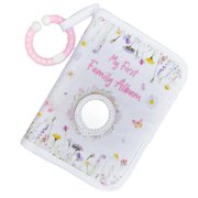 AOOOWER Infant Keepsakes Photo Album Soft Fabric Baby Book with Chewable Teether Travel Friendly