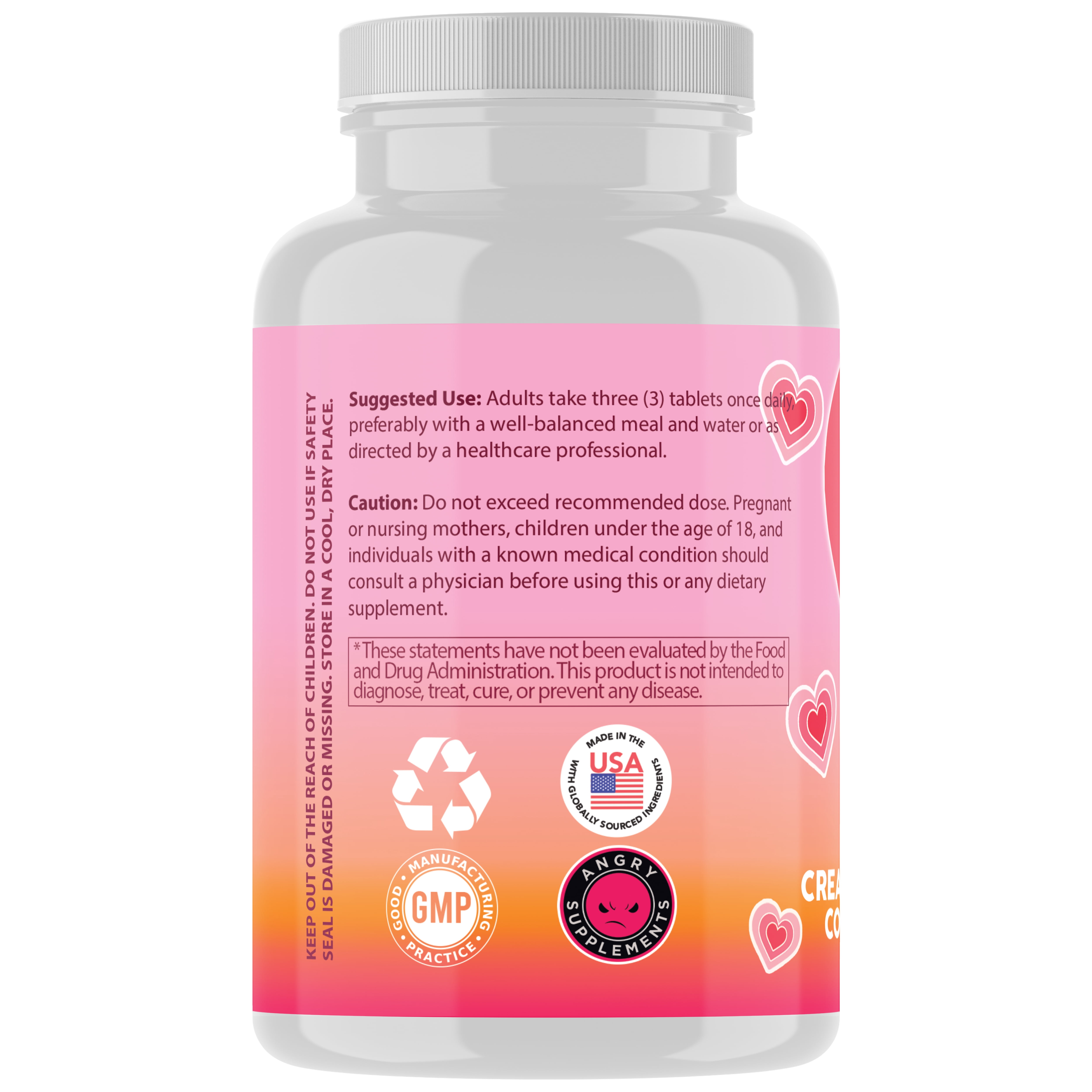 Better Booty Creatine Complex Tablets for Women, Premium Creatina Monohydrate, Glute Builder Supplement, 90ct (2-Pack)