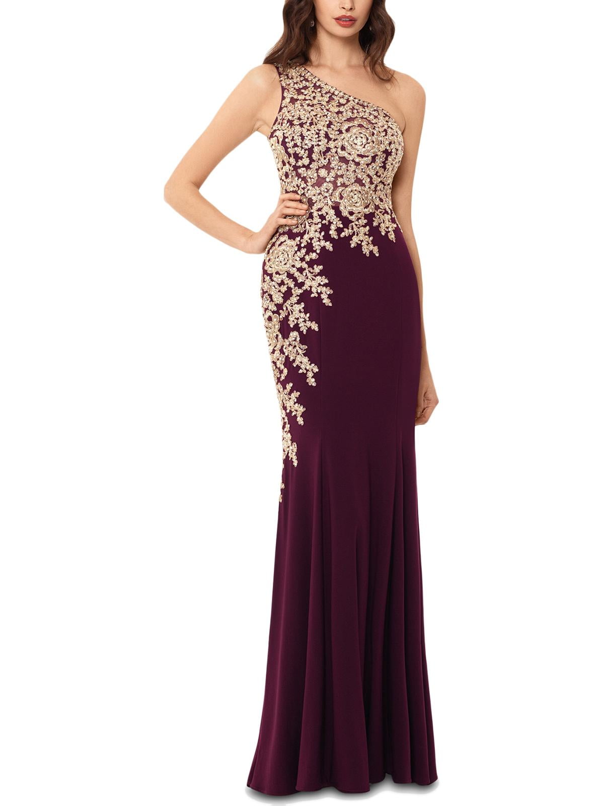 Xscape Womens One-Shoulder Formal Evening Dress - Walmart.com
