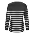 thumbnail image 4 of AherBiu Spring Fall Tops for Women Long Sleeve Striped Crew Neck Pullover Blouse Tunic Top T Shirt, 4 of 6