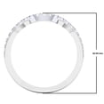 thumbnail image 4 of Dazzlingrock Collection 0.30 Carat (ctw) 10K Round White Diamond Ladies Wedding Guard Contour Band 1/3 CT, White Gold, Size 10, 4 of 4