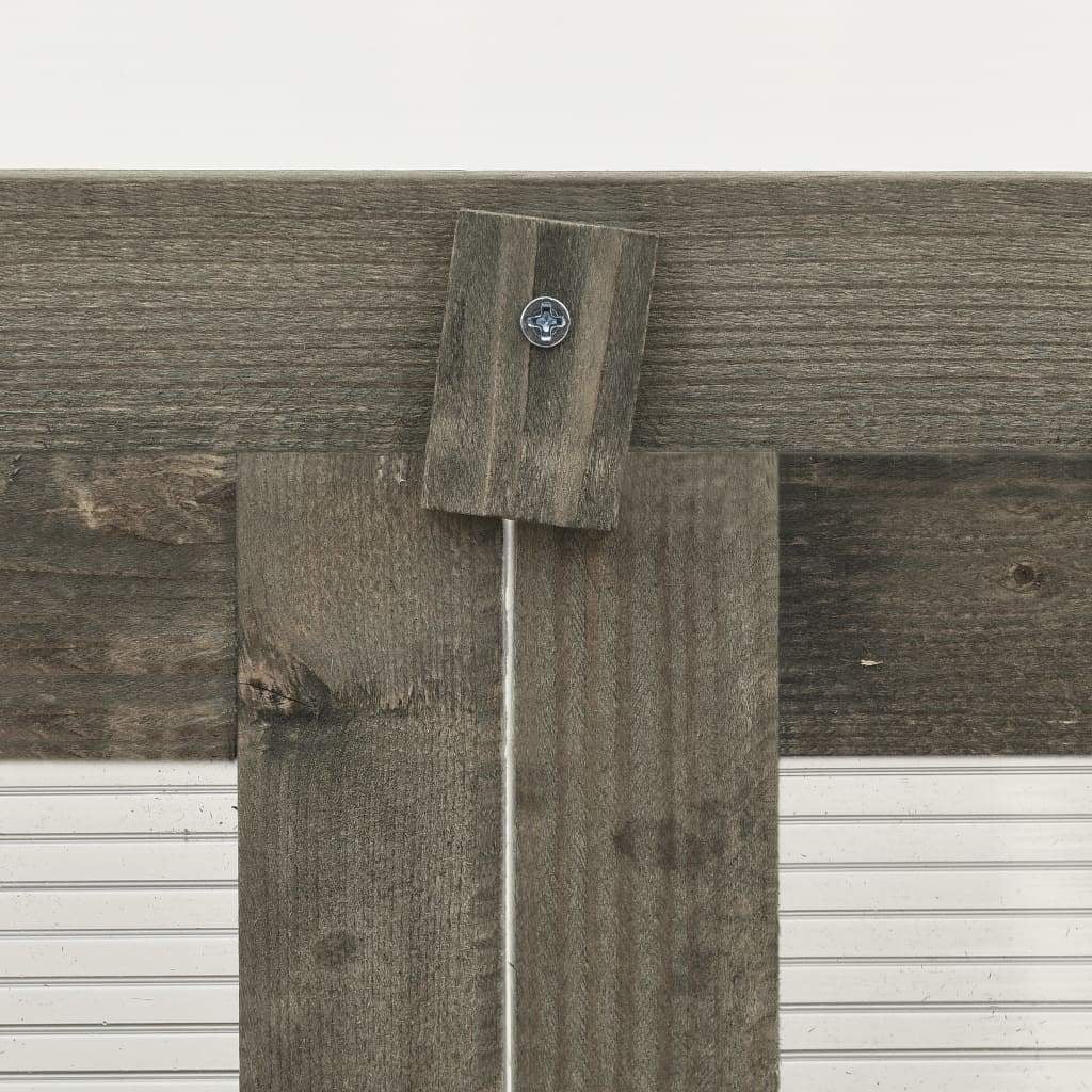 vidaXL Greenhouse Grey Solid Firwood, PC board 23.6x17.7x39.4 in