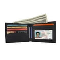 thumbnail image 2 of RFID Blocking Men's Genuine Leather Slim Bifold Wallet ID Card Holder Black Brown, 2 of 8