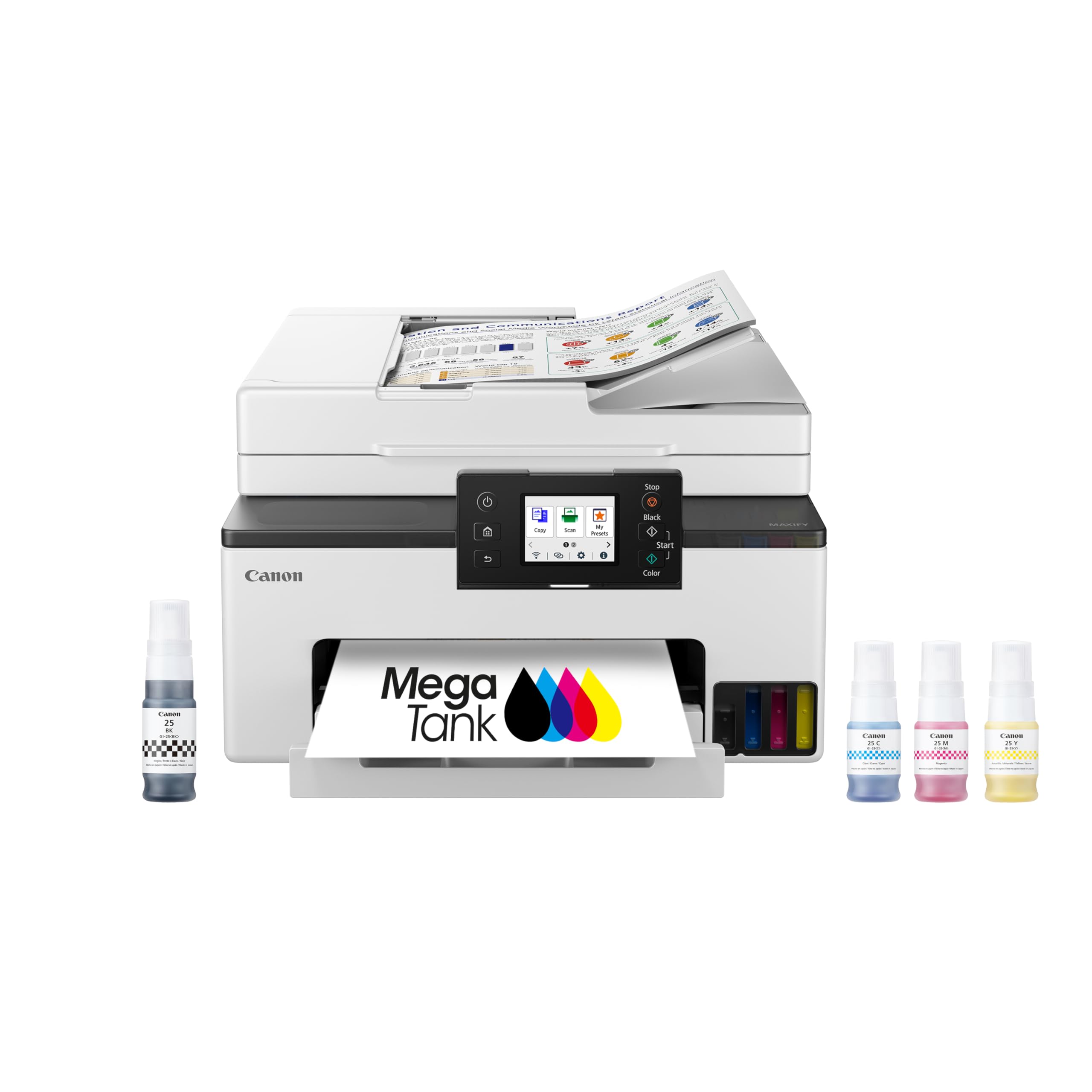 Canon MAXIFY GX2020 Wireless All-in-One Printer, MegaTank, Print Scan Copy Duplex, Home Office (Sold without manufacturer warranty)