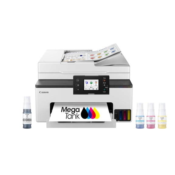 Canon MAXIFY GX2020 MegaTank All-in-One Wireless Color Inkjet Printer Copier Scanner with Duplex Printing Refillable Ink Tank for Home Office