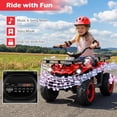 thumbnail image 4 of OLAKIDS 12V Kids ATV Quad with 2 Speeds, Spring Suspension, LED Lights, Music & Story Player, Big Tires, 2 Storage Spaces, Ride On Car for Boys Girls Ages 3+, 4 of 9