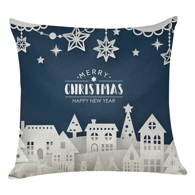 Funda De Almohada De Algodón Y Lino Christmas Elk Wmkox8yii HFSH4090