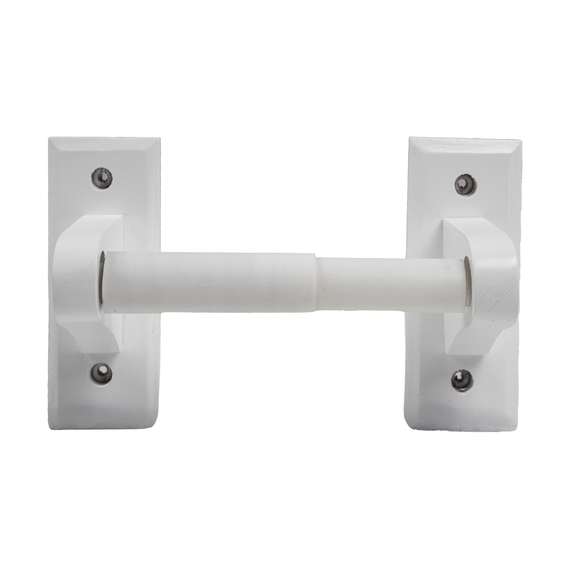 White Wood Dalton Toilet Paper Holder, Bathroom Wall Mount, Fits Mega Rolls