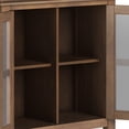 thumbnail image 2 of Simpli Home Artisan Solid Wood 30 inch Wide Contemporary Low Storage Cabinet in Rustic Natural Aged Brown, 2 of 10
