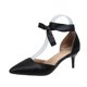 thumbnail image 1 of Zapatos de tacón alto de verano para mujer, zapatos de moda con punta en pico de Color sólido con cordones, tacones altos exquisitos y elegantes, sandalias de tacón medio para mujer 40 Gao Jinjia LED, 1 of 2